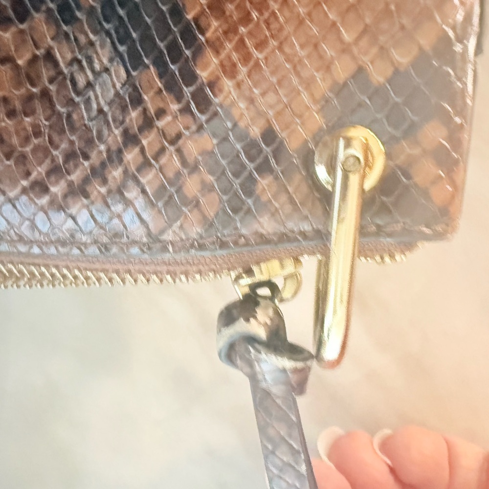 Michael Kors Elson Brown Python-Embossed Leather … - image 6